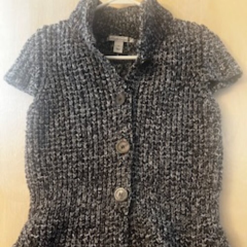 Kenneth Cole marbled knit cardigan sweater. Chunky‎ crocheted knit. Size Medium